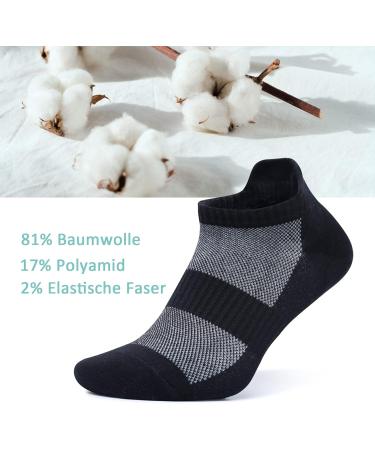 Mowenti Unisex Sneaker Socks - 10 Pairs Cotton Sports Socks (5 Black & 5 Gray) - Breathable Running & Hiking Socks 43-46 - Buy Online on GoSupps.com