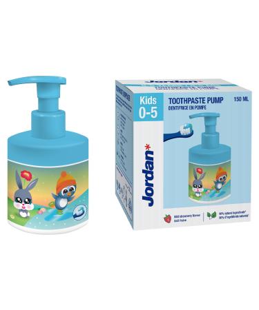 Jordan | Toothpaste Pump for Children | Toothpaste on a Pump Dispenser Equivalent to 3 Ordinary Tubes | Innovative and Practical
