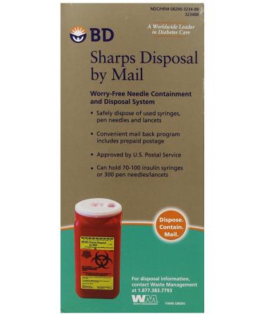 BD Sharps Disposal by Mail: Convenient Worry-Free Container with Prepaid Postage - Buy Online on GoSupps.com