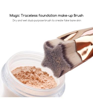 itrimaka Foundation Brush | Pentagram Shape Foundation Makeup Brush | Women Cosmetics Buffing Blending Brush with Ergonomic Handle for Business Trip Dating - Buy Online on GoSupps.com