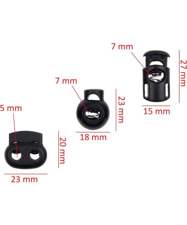 Kare & Kind 30 Pcs Plastic Cord Locks & Elastic Bungee Cord - Single Hole and Double Hole Drawstring Stoppers - Use for Shoelace Clothing Bag Backpack Camping Equipment - for DIY Crafting Gift - Buy Online on GoSupps.com