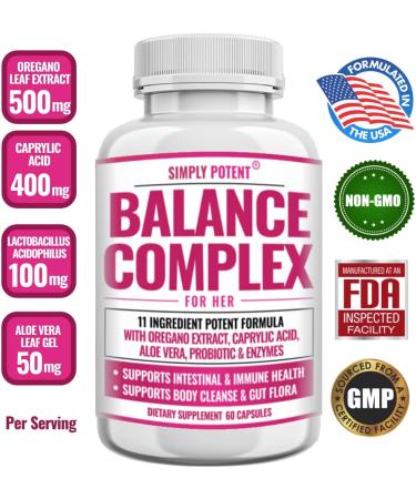 Balance Complex for Women - Candida Cleanse & Vaginal Health Supplement - 60 Capsules - Buy Online on GoSupps.com