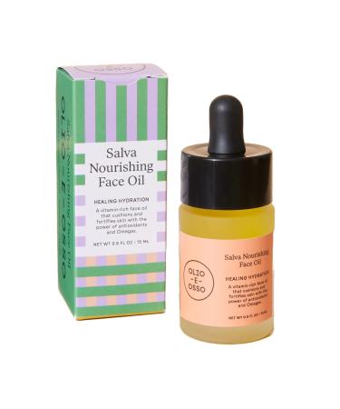 OLIO E OSSO - Natural Salva Nourishing Face Oil | Natural Non-Toxic Clean Beauty (0.5 fl oz | 15 mL) 0.5 Fl Oz (Pack of 1) No Color