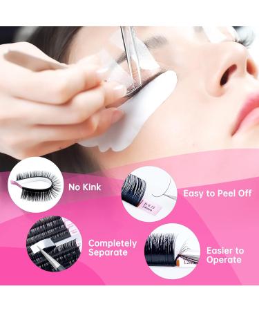 Beauty7 Flat Lash Eyelash Extensions - Ellipse Individual Volume 9mm C Curl 0.20 | 16 Rows Split Tips | Premium Quality - Buy Online on GoSupps.com