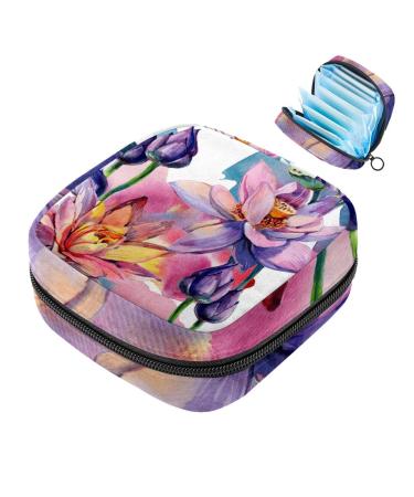 Lotus flower sanitary napkin storable period pocket for women teenage girls menstrual cup pocket