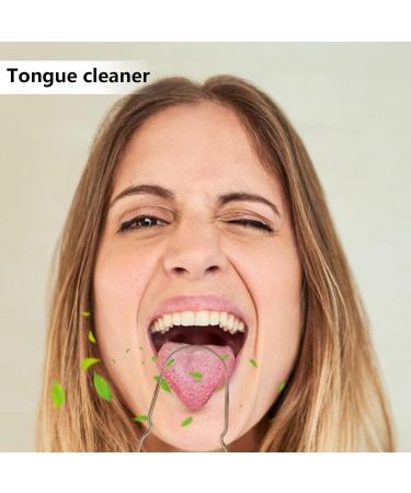 Yajexun Stainless Steel Tongue Scraper - Ergonomic U-Shaped Tongue Cleaner for Bad Breath & Oral Hygiene | Antique Brass Finish - Buy Online on GoSupps.com