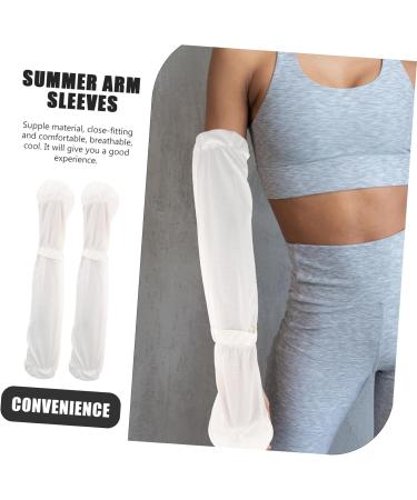 SAFIGLE Manchons De Bras Pour Cyclisme Protection Solaire Respirants Et Doux Pour Peau Couvre-bras Ext rieur Blanc - Buy Online on GoSupps.com