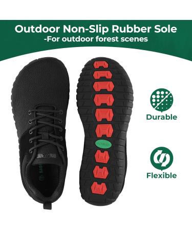 SAGUARO Unisex Barefoot Shoes Wish - Forest Outdoor Wide Toe Zero-Drop Sole Size 36-48 Black - Perfect for All Adventures | Buy Now! - Buy Online on GoSupps.com