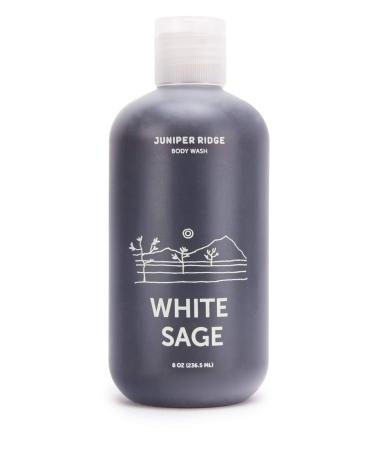 JUNIPER RIDGE White Sage Body Wash - Concentrated Organic Vegan Castile Soap - All Natural Ingredient Essential Oil Bath & Shower Gel - Paraben Phthalate Dye Cruelty & Perservative Free - 8oz White Sage 8 Fl Oz (Pack...