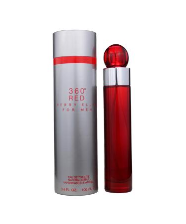 Perry Ellis 360 Red for Men, 3.4 fl oz EDT, Gray