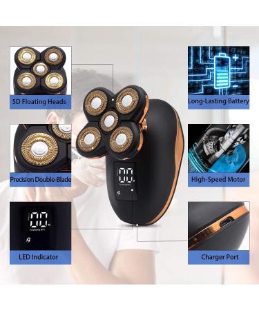 Multifunctional Electric Head Shaver for Bald Men | 5 in 1 Waterproof Grooming Kit - 4D Floating Razor & Clipper - Buy Online on GoSupps.com