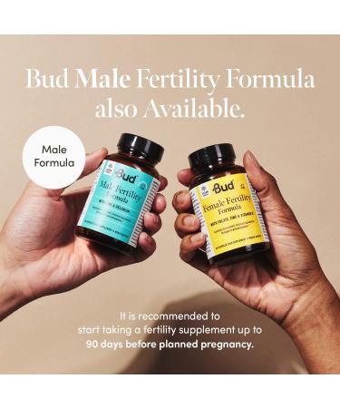 Bud Female Fertility Supplements for Women - Inositol, Folate, Zinc, Vitamin D - Conception Vitamins (60 Capsules) - Buy Online on GoSupps.com