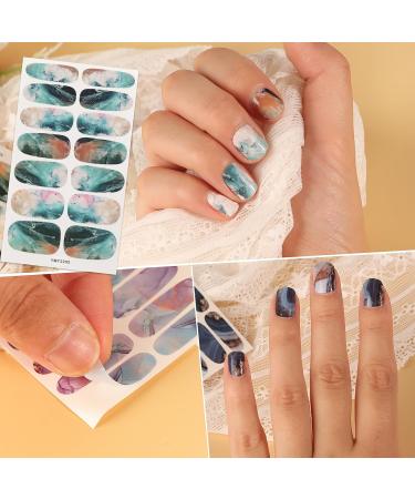 6 Sheets Marble Full Wraps Nail Stickers Nail Polish Sticker Marble Wraps Self-Adhesive Waterproof Nail Art Decals Manicure Nail Tips DIY Nail Decorations for Women Girls Nail Design - Buy Online on GoSupps.com