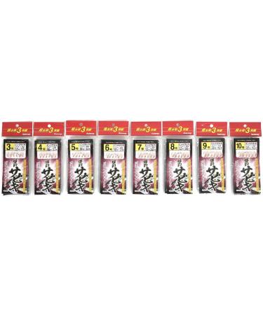 Riseway USA-002/003/004/006 Rigging Sabiki 3-Piece Set Various White Skin/Pink/Bald Skin/Mixed Skin 7 No. 7 - Buy Online on GoSupps.com