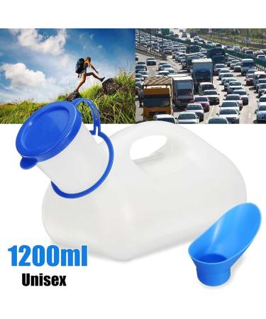 Portable Urinals 1200ML Unisex Portable Urine Urinal Toilet Aid Bottle for Traveling Camping Outdoor with Adapter for Men Women - Buy Online on GoSupps.com