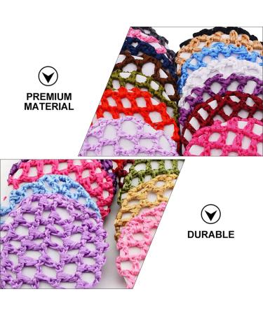 Lurrose 14pcs Crochet Hair Net Bun Cover | Colorful Hair Covers for Sleeping & Styling - Shop Now! - Buy Online on GoSupps.com