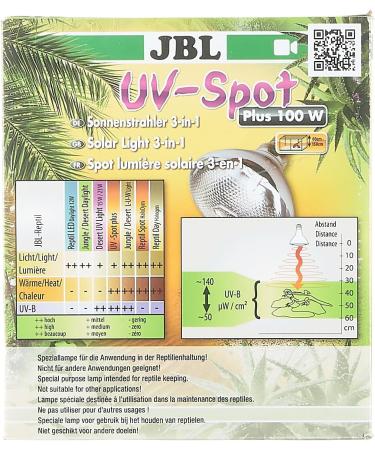 JBL Solar UV-Spot Plus - UV Spot Lamp with Daylight Spectrum Light UV-B Heat E27 100W - Enhance Your Aquarium Lighting - Buy Online on GoSupps.com