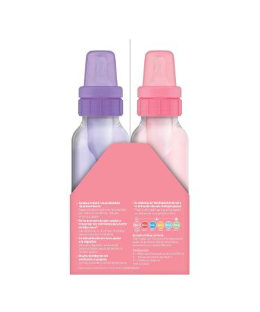 Dr. Brown's Girls' 6-Pack 8 oz. Bottles - 3 Lavender, 3 Pink - Natural Flow Design - Buy Online on GoSupps.com