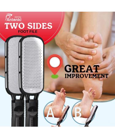 Foot File Callus Remover | Double Sided Scrubber for Dead Skin | Pedicure Tool for Hard Skin, Callus, Plantar Wart, Corn | Skin-Friendly Metal Foot File - Buy Online on GoSupps.com