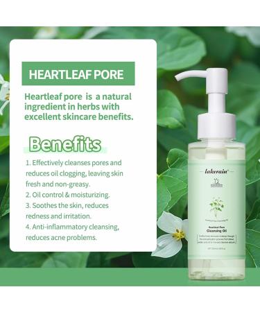 Makeup Remover - Cleansing Oil - Heartleaf Pore Control Cleansing Oil - Cleanser Daily Makeup Blackheads Removal - Oil Based Cleanser for acne treatment - Effective Cleansing & Oil-Water Balance - Buy Online on GoSupps.com