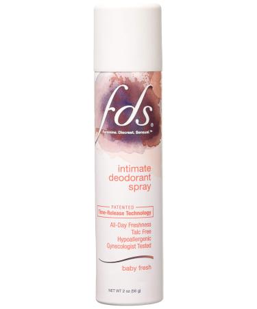 FDS Intimate Deodorant Spray Baby Fresh - 2 oz Pack of 2