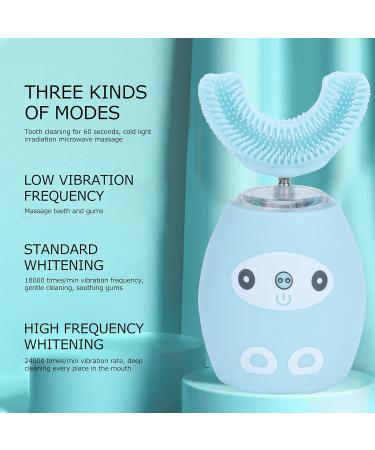 Buy U-Shaped Electric Toothbrush for Kids (2-7 Years) - Waterproof Intelligent USB Charging - Blue - Buy Online on GoSupps.com