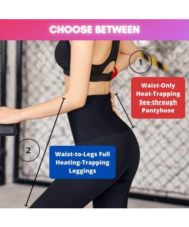Sauna Sweat Leggings Medium Pants - Waist Trainer Shaper for Women | Workout Suit for Fitness Gym Yoga | Full Heat Trapping Sweatsuit - Buy Online on GoSupps.com