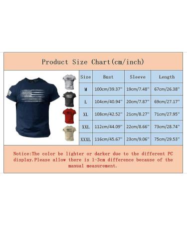 USA Distressed Flag Men's T-Shirt - Patriotic American Tee for Independence Day | Short Sleeve Crewneck Shirt - A-blue Large - Buy Online on GoSupps.com