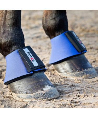 HORZE ProBell Horse Bell Boots - Blue Jumping Boots with Velcro Fastener Set of 2 for Equestrian Protection - Buy Online on GoSupps.com