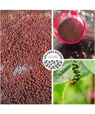 Les Voies Epicees-Dark Red Kampot Pepper - 100g- Extreme Maturation - Intense Flavors - Rare Pepper - Whole Peppercorns - Buy Online on GoSupps.com