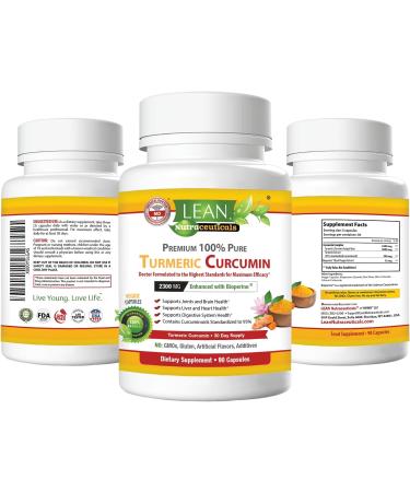 Turmeric Curcumin with Bioperine 2300mg - Joint, Liver, Heart & Digestion Support - 90 Capsules - Buy Online on GoSupps.com