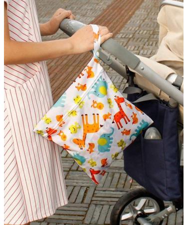 Morwealth 3er Diaper Pocket Wet Bag - Reusable Beach Pool & Gym Travel Bag with Zip Pocket & Push Button Handle - Green - Buy Online on GoSupps.com