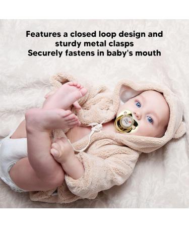 Shop Baby Luxury Pacifier - BPA-Free Loving Heart Silicone with Clip | Little Prince (Gold) - Safe International Shipping - Buy Online on GoSupps.com