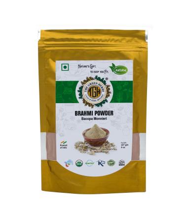 The Green Herbs Brahmi Leaf Powder 227g Finely Ground Natural and Chemical-Free Herbal Powder Bacopa monnieri