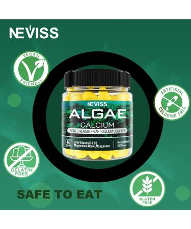 Vegan Sugar-Free Calcium Gummies 600 mg Supplement with Vitamin D3 for Bone Strength - 60 Count - Buy Online on GoSupps.com