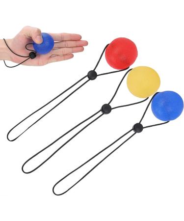 Secure Stress Balls on a String 3 Pieces Hand Exercise Balls - Ideal for Stress Relief Strengthening Hand Training Elderly Rehabilitation Training & Massage Silicone Squeeze Balls - Buy Online on GoSupps.com