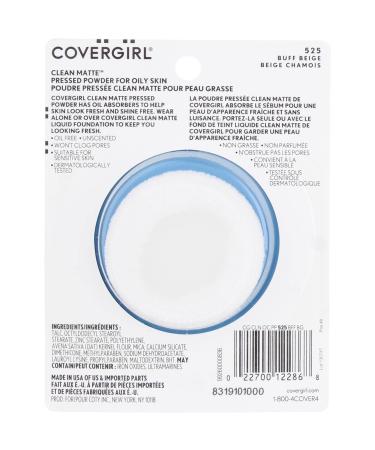 Covergirl Clean Matte Pressed Powder 525 Buff Beige - Oil-Free Setting Powder, 0.35 oz - Buy Online on GoSupps.com