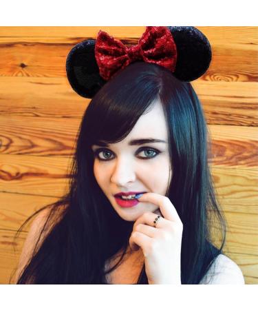 Bbborvox 2 Pieces Mouse Ears Headband Sparkly Bow Headbands Mouse Ears Mouse ears wears a headband for Shiny Headband for Girls Women Fancy Dress Costume Head Band - Buy Online on GoSupps.com