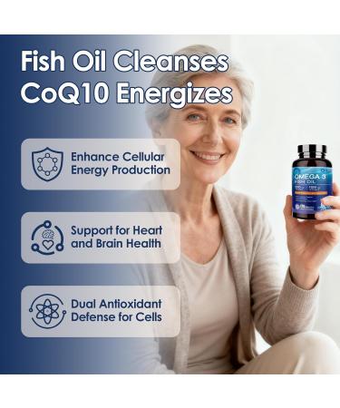 NATURE TARGET Omega 3 Fish Oil 1600mg High-Purity Omega 3 EPA DHA with PS & CoQ10 Fish Oil Supplements for Heart Health Brain Function & Memory Advanced Absorption Non-GMO 120 Softgels 120 Count (Pack of 1) - Buy Online on GoSupps.com