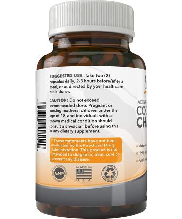 Purely Beneficial Activated Coconut Charcoal 1200mg | 180 Capsules - Detox & Digestive Health - Buy Online on GoSupps.com