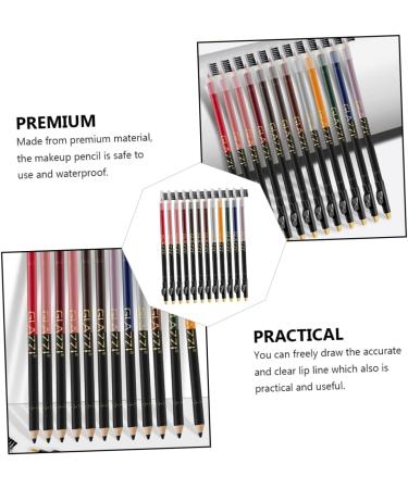 FOMIYES Black Eyeliner Pencils 12pcs Lip Liner Eyeliner Black Waterproof Eyeliner Make up Kit Matte Makeup Tool Makeup Pen Lips - Buy Online on GoSupps.com