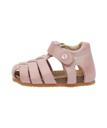 Falcotto Alby-Closed Toe Fisherman Leather Sandals 2 UK Child Pink