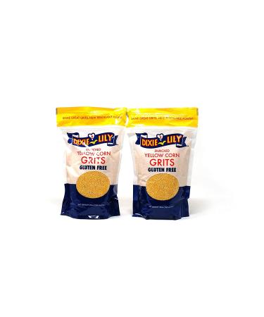 Dixie Yellow Corn Grits - 2 Pack 20 oz with Recipes | Dixie Grits - Buy Online on GoSupps.com