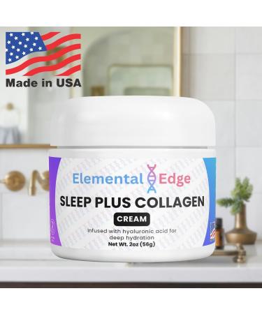 Elemental Edge Sleep Plus Collagen Cream Nighttime Hydrating Face & Neck Moisturizer with Collagen Hyaluronic Acid & Botanical Oils Vegan & Paraben-Free - Buy Online on GoSupps.com