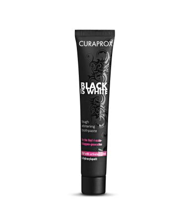 CURAPROX Black Is White Charcoal Whitening Toothpaste 90ml Tube