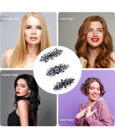 Jodsen Retro Vintage Metal French Barrette with Rhinestone & Pearl - Bridal Wedding Hairpins for Women - Style C - Buy Online on GoSupps.com