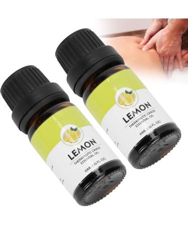 Natural Aromatherapy Massage Oil - Relaxation & Soothing Body Wellness - 10ml x 2 Bottles (Lemon) - Buy Online on GoSupps.com
