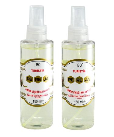 Lemon Cologne Spray limon kolanya Cape Moda Packed 150ml Spray Two Pack 300ml or 10.1 ounces Two Bottles for convenience PeReJa 80 Percent alcohol Limon Kolanya 10.1 Ounce Lemon 5.07 Fl Oz (Pack of 2)