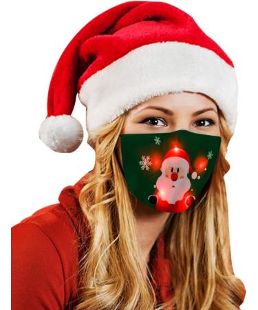 Riou Christmas Face Mask LED - Washable Adult Motif Fabric Bandana for Fun Protection & Versatility - Buy Online on GoSupps.com