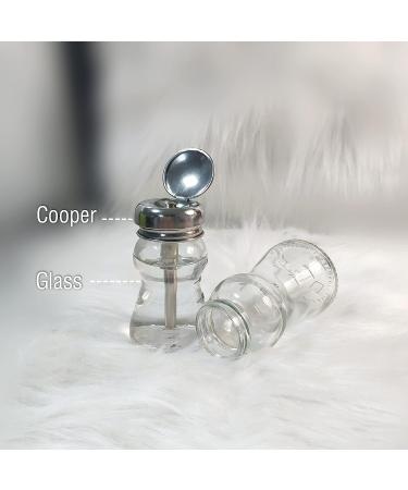JS&Walk 60ml Clear Glass Pump Dispenser Bottles - Alcohol, Nail Polish Remover, Makeup Remover - Buy Online on GoSupps.com